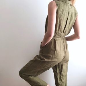 nicole miller linen jumpsuit